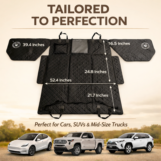 Waterproof Dog Car Seat Cover with Side Flaps